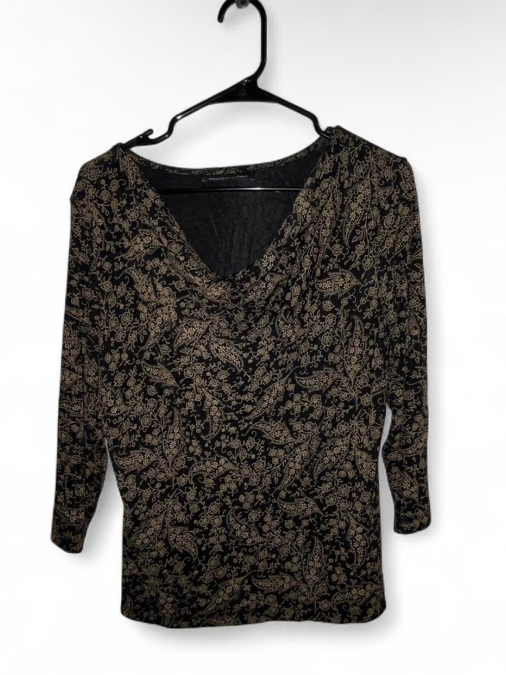 Briggs New York Black Top with Gold Paisley Trim